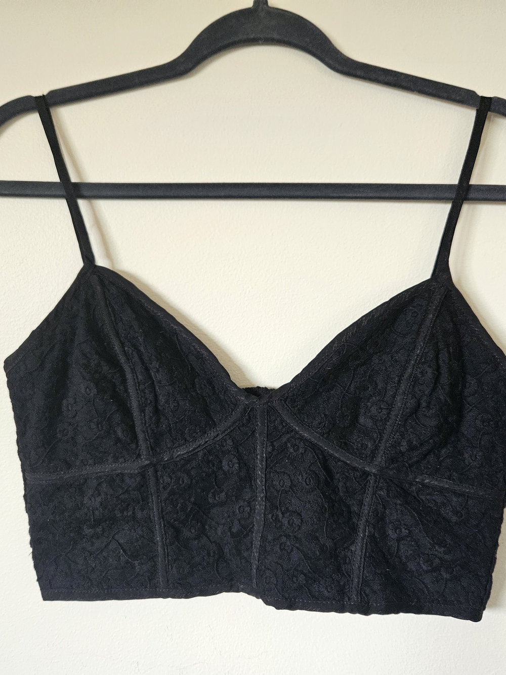 Lulus Black Lace Crop Corset Top